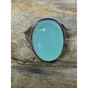 Sterling Silver 925 Ring With Chalcedony Stone Size 6 4.38g